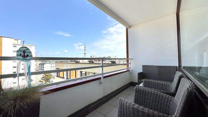 Ausblick Balkon Wohnraum