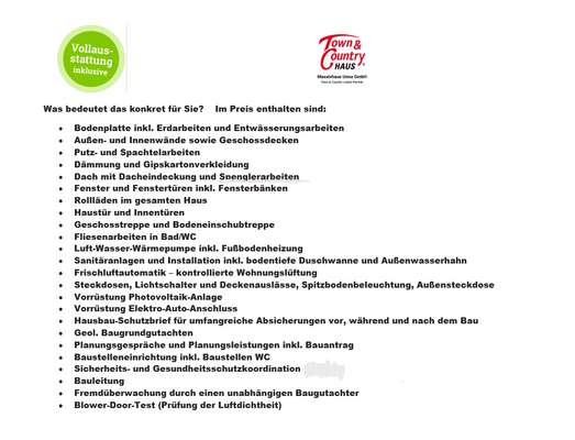 Vollausstattung inklusive