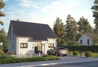 Hausansicht Eingang Satteldach