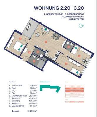 Grundriss der Eigentumswohnung