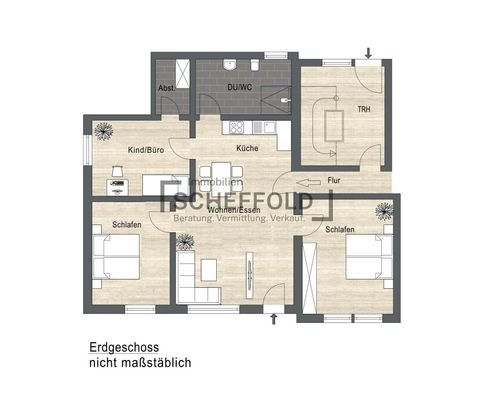 Grundriss 4,5 Zimmer-Variante