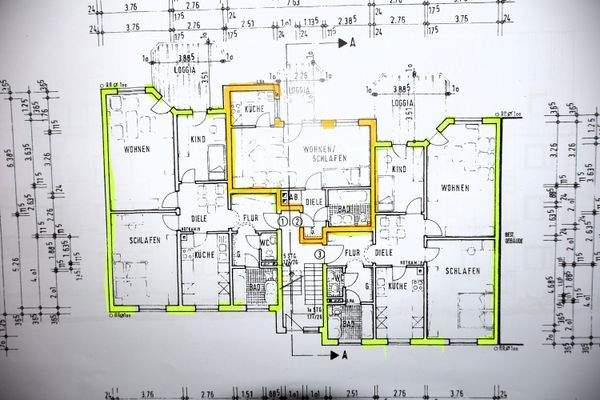 Grundrissplan der Wohnungen