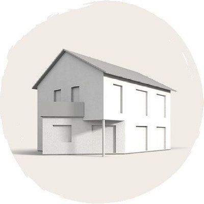 Home 7 Variante zwei Vollgeschosse Satteldach und Eckterrasse 