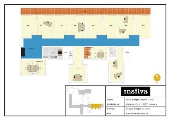 Raumaufteilung Bürogemeinschaft