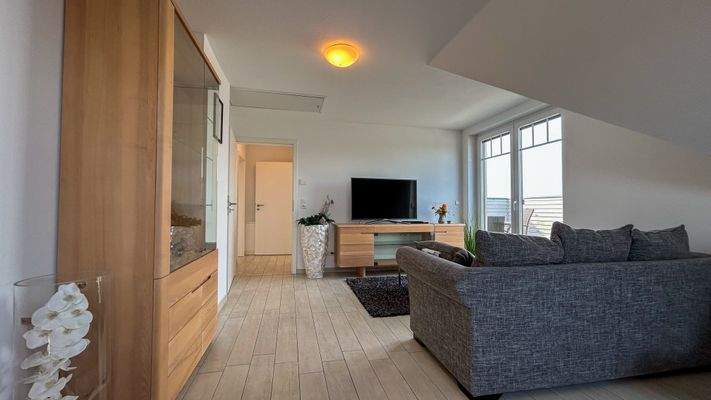 Wohnzimmer im Spitzboden