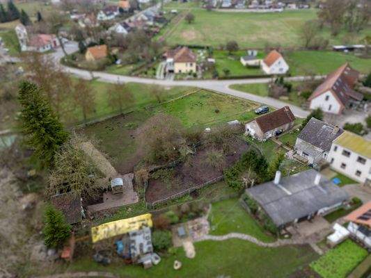 Blick auf das Grundstück