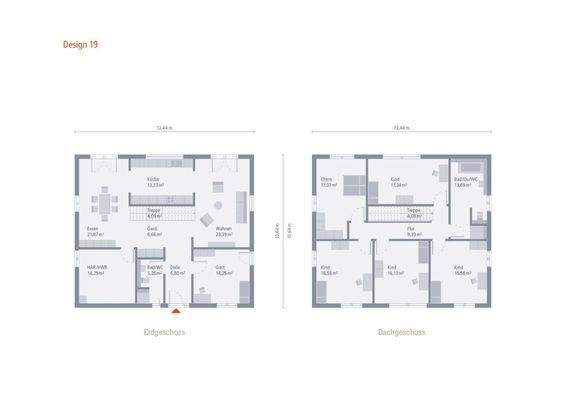 Design  Grundrisse EG - DG