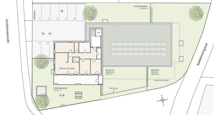 Lageplan Variante 3.OG