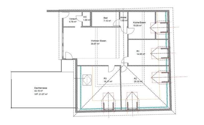 Grundriss Wohnung 4-1