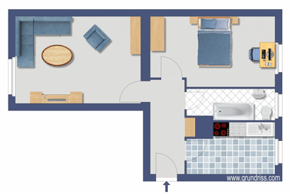 Visualisierter Grundriss