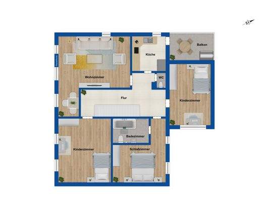 Grundriss Vorderhaus OG