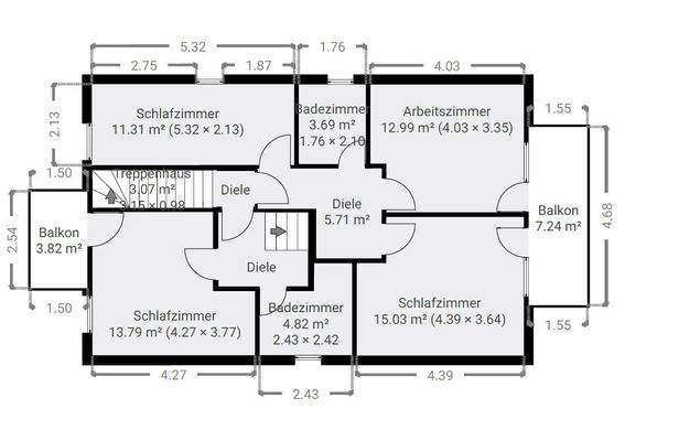 Grundriss 1. Obergeschoss