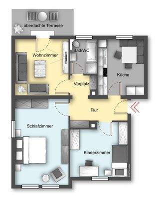 Wohnung Nr. 001 EG links
