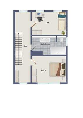 Obergeschoss (kein Maßstab)