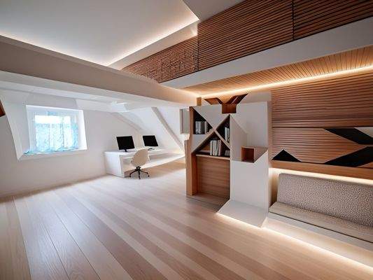 Einrichtungsbeispiel für Dachgeschoss