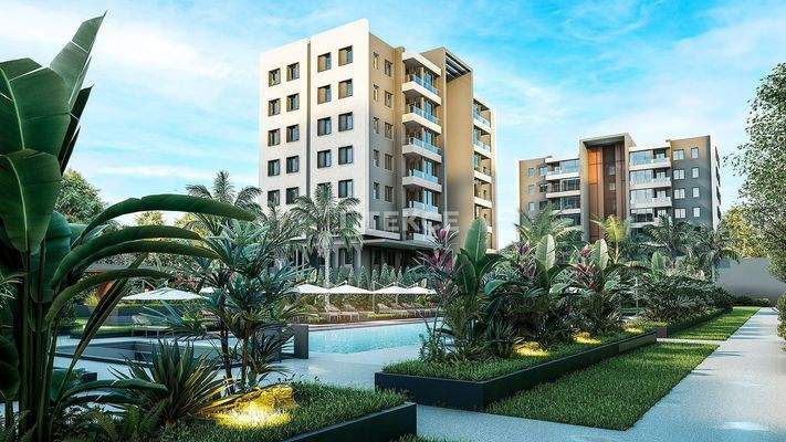 1 and 2-Bedroom Apartments for Sale in Complex in Kepez Antalya