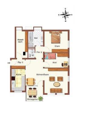 Grundrissplan-technisch bearbeitet