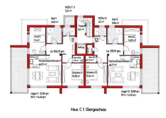 104qm Wfl.- Eigentumswohnung Nr. 11