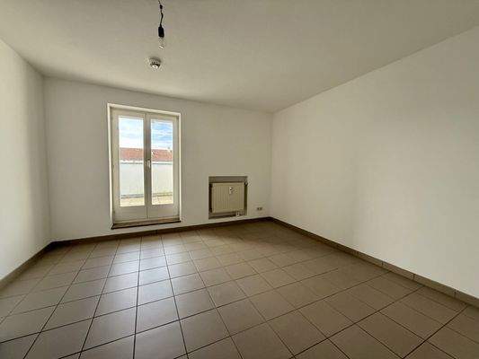 Schlafzimmer, Blick Richtung Dachterrasse West