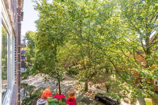 Balkon Blick auf die Straße