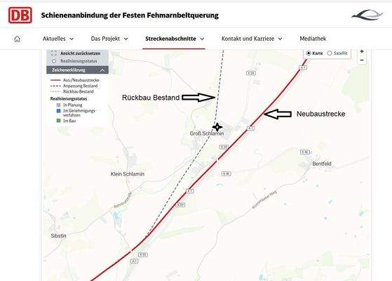 neue Schienenanbindung der festen Fehmarnbeltquerung