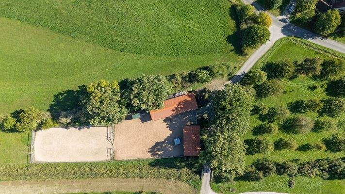 Pferdstall Vogelperspektive