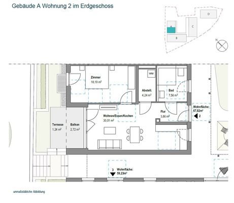 Grundriss Wohnung 2