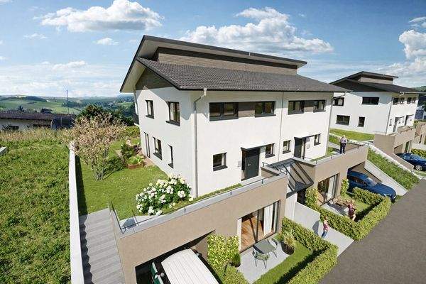 Beispiel - Nord-/Ostansicht - Pultdach