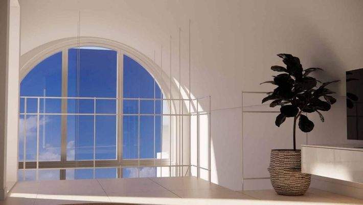 Kreta, Kalyves: 150 Meter zum Meer - Luxusvilla mit Meerblick und privatem Pool in kleinem Komplex zu verkaufen