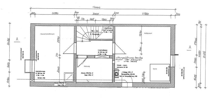 Kellergeschoss mit Sauna