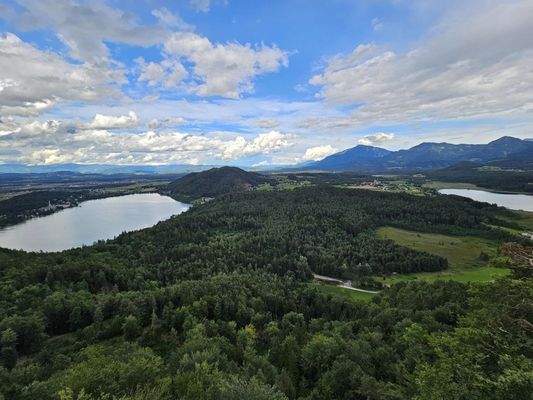 Blick auf den Turner- & Klopeiner See v Kitzelberg