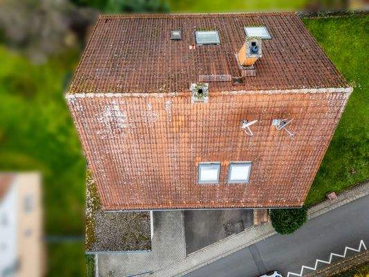 Drohnenaufnahme vom Dach
