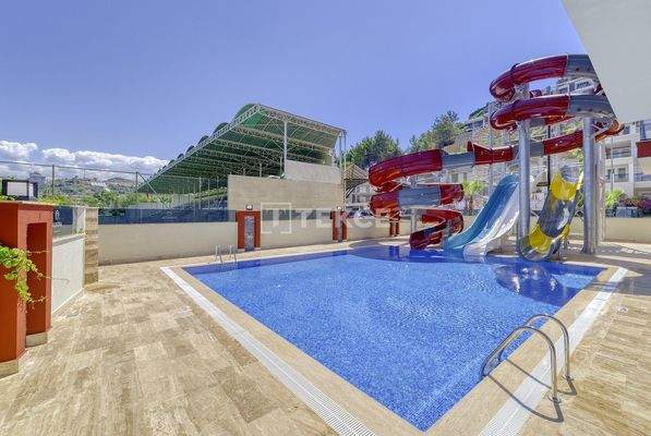 Furnished Apartments in a Complex with Private Beach in Konaklı