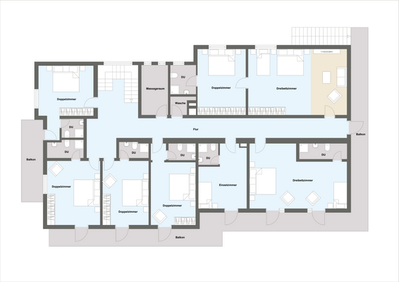 Grundriss 1. Obergeschoss - unmaßstäblich