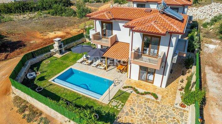 Detached Furnished Villa with Pool and Parking in Kaş Antalya