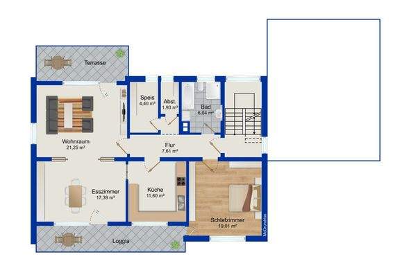 Grundriss Obergeschoss