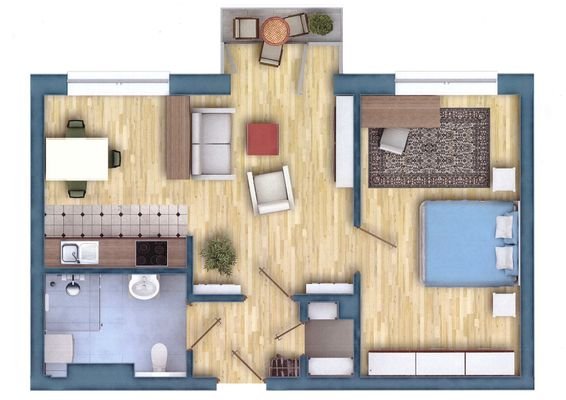 Grundriss Wohnung 2