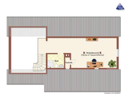 Grundriss Wohnebene 2