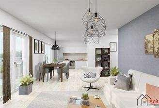 Visualisierung Wohn- und Essbereich