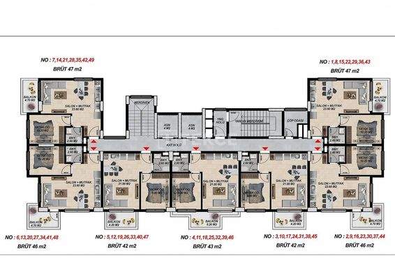 Stylish Real Estate 800 M from the Sea in Mahmutlar Alanya