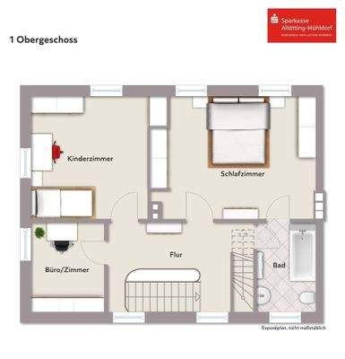 Grundriss 1 Obergeschoss