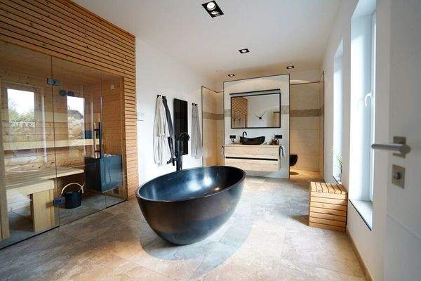 Badezimmer mit Sauna