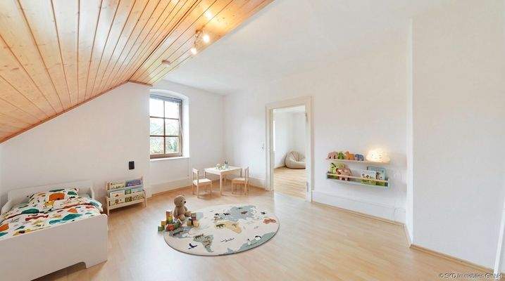 Das freundliche Kinderzimmer (KI-generiert) 