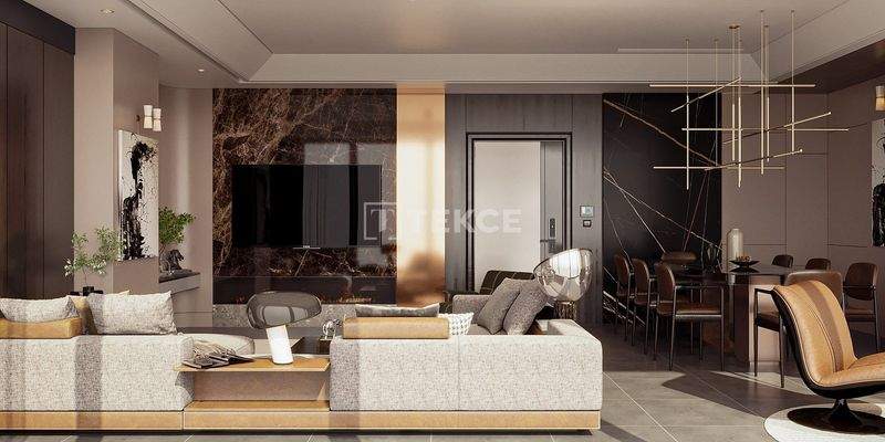 Apartments in a Secure Complex with Sea View in Ataşehir