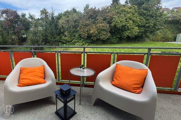 Balkon im OG mt Blick ins Grüne
