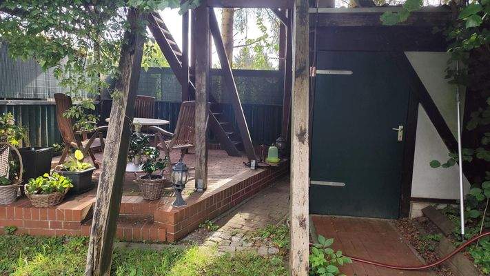 Veranda mit Schuppen