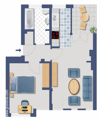 Visualisierter Grundriss