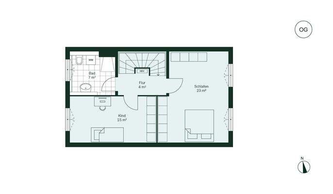 Grundriss des Obergeschosses