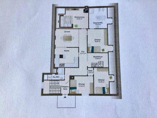 Grundriss untere Wohnungsebene