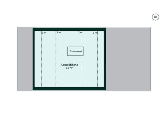 Zusätzliche Abstellfläche im Dachgeschoss